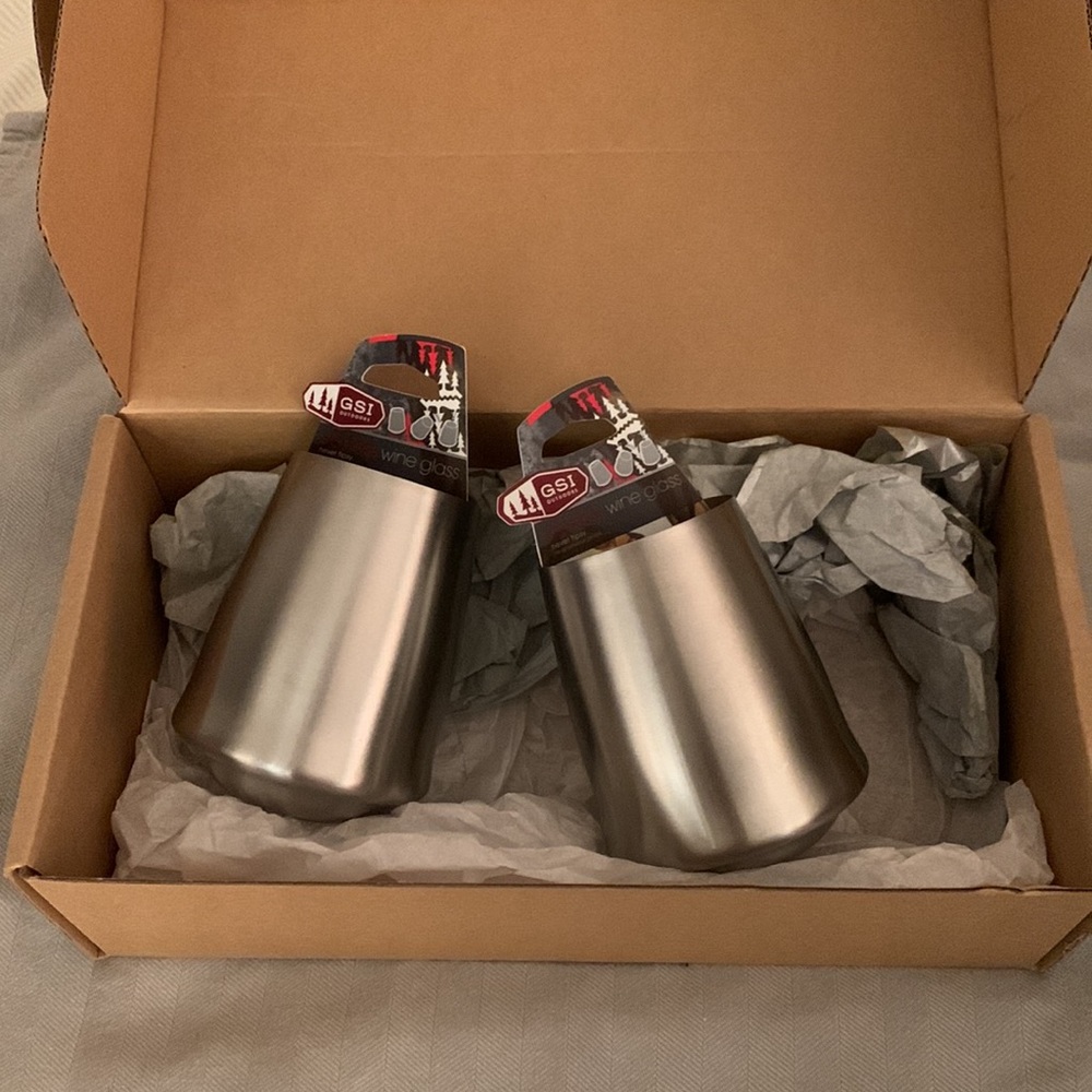 GSI Outdoors Never Tipsy Stainless Steel Wine Stemless